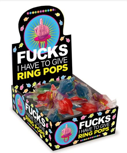 FUCKS TO GIVE RING POP 30PC