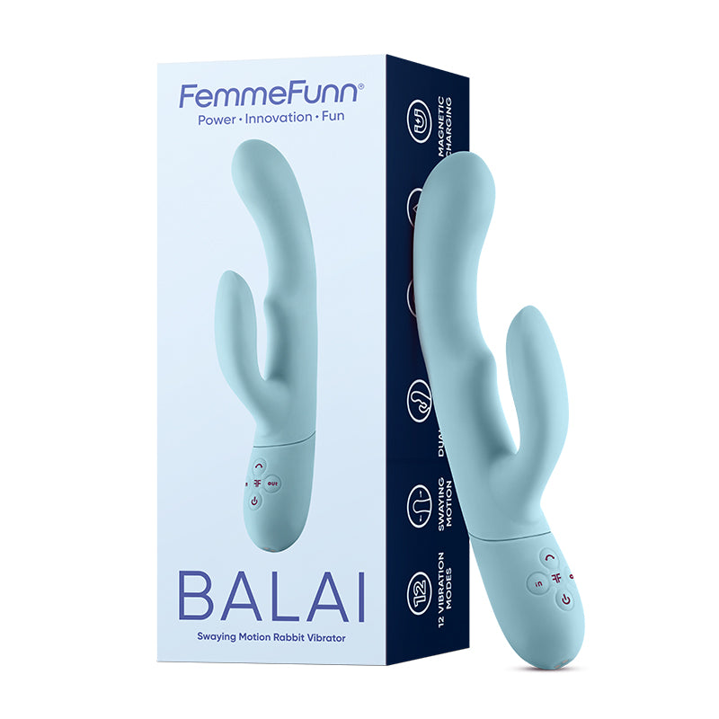 FemmeFunn Balai Rechargeable Silicone Swaying Motion Dual Stimulation Vibrator-Pinkfoxxx