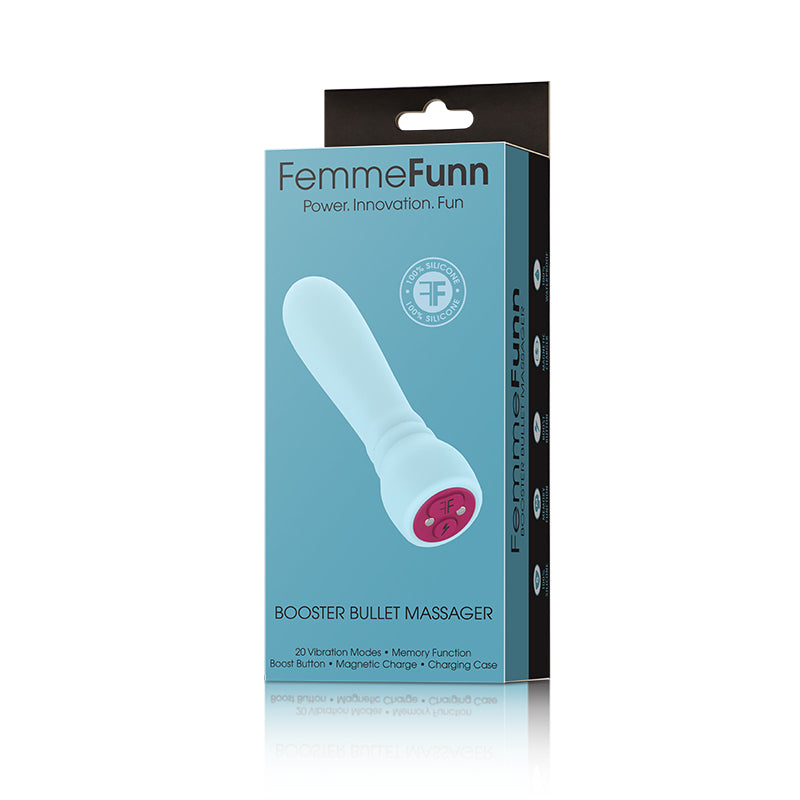 FemmeFunn Booster Bullet Massager Rechargeable Silicone Vibrator-Pinkfoxxx