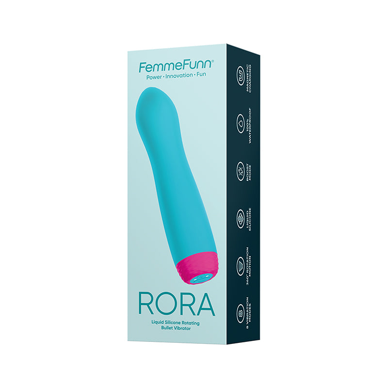 FemmeFunn Rora Rechargeable Silicone Rotating Bullet Vibrator-Pinkfoxxx