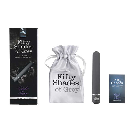 Fifty Shades of Grey Charlie Tango Slimline Classic Vibrator Black-Pinkfoxxx