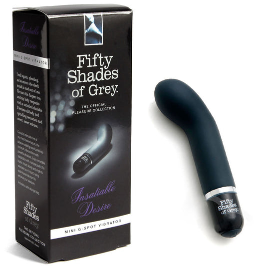 Fifty Shades of Grey Insatiable Desire Silicone Mini G-Spot Vibrator Black-Pinkfoxxx