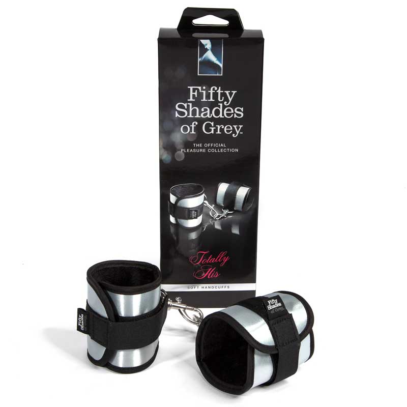 Fifty Shades of Grey Totally His Soft Velcro Handcuffs Silver-Pinkfoxxx