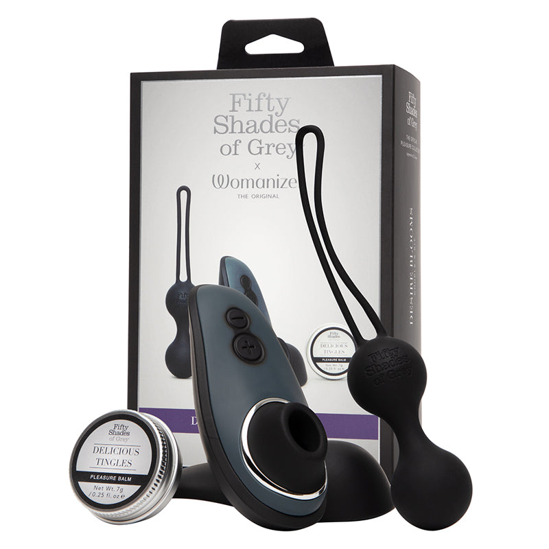 Fifty Shades of Grey Womanizer Desire Blooms Kit Black-Pinkfoxxx