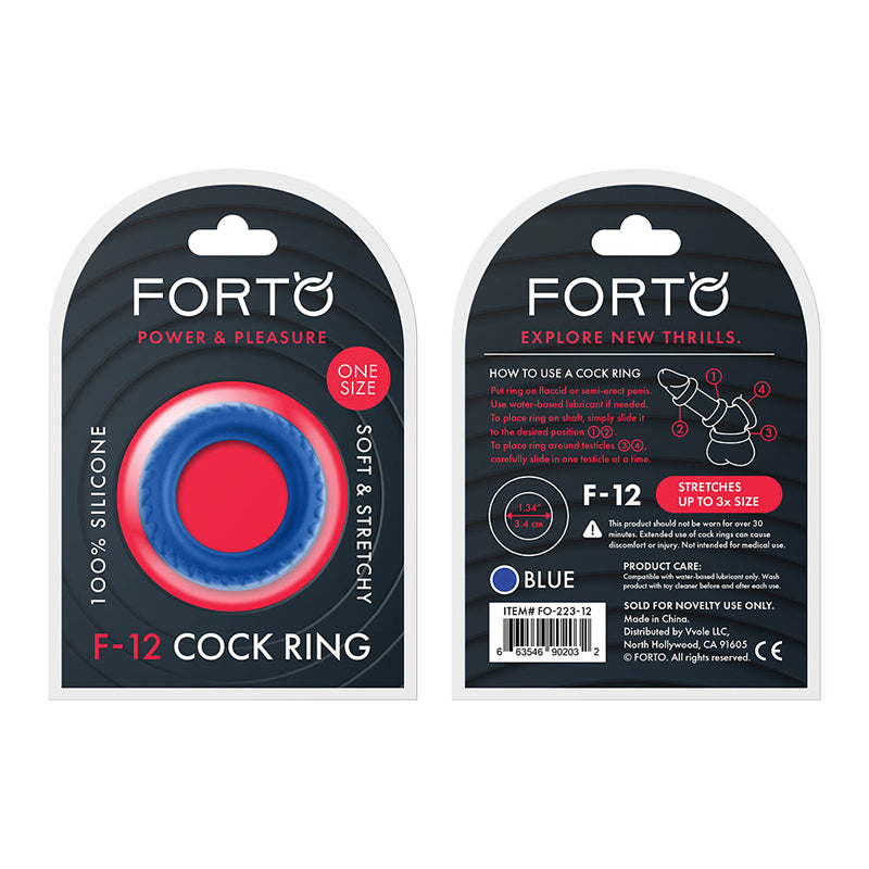 Forto F-12 Liquid Silicone Cockring 35mm-Pinkfoxxx