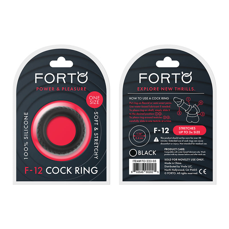 Forto F-12 Liquid Silicone Cockring 35mm-Pinkfoxxx