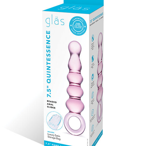 GLAS QUINTESSENCE BEADED ANAL SLIDER - ELGLAS69