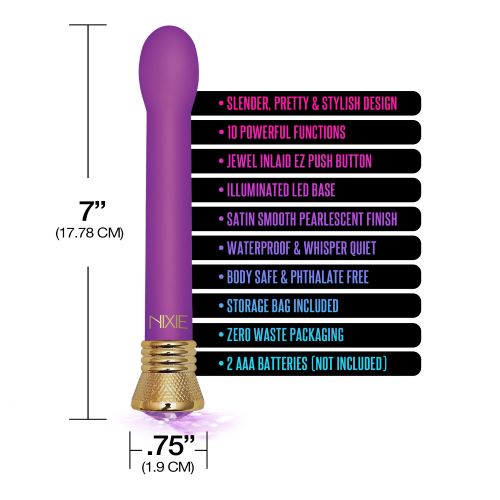 NIXIE JEWEL SATIN BULB VIBE AMETHYST - GN1000300