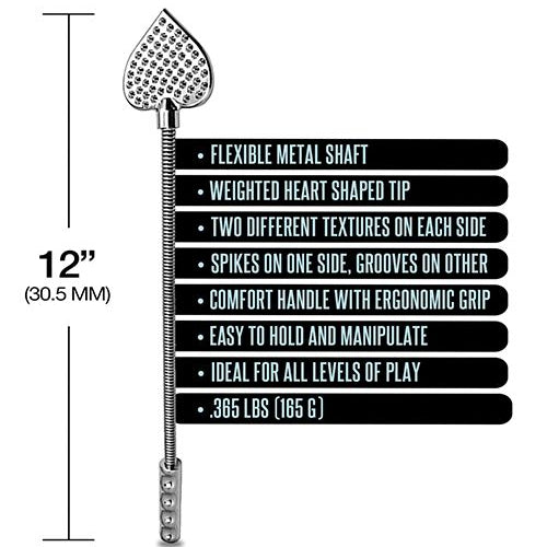 NIXIE STAINLESS STEEL RIDING CROP HEART - GN1000351