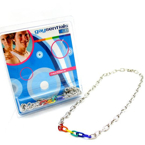 (WD) RAINBOW & SILVER LINKS NECKLACE 20 " - PHSGS223