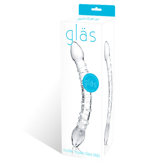 Glas 10 in. Double Trouble Glass Dildo-Pinkfoxxx