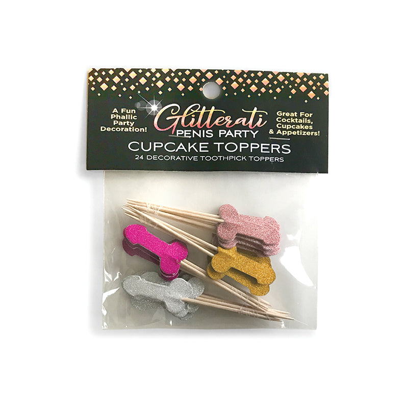 Glitterati Penis Party Cupcake Topper Toothpicks 24-Pack-Pinkfoxxx