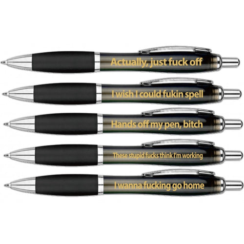 OUTRAGEOUS OFFICE PENS ASST SAYINGS 5 PK