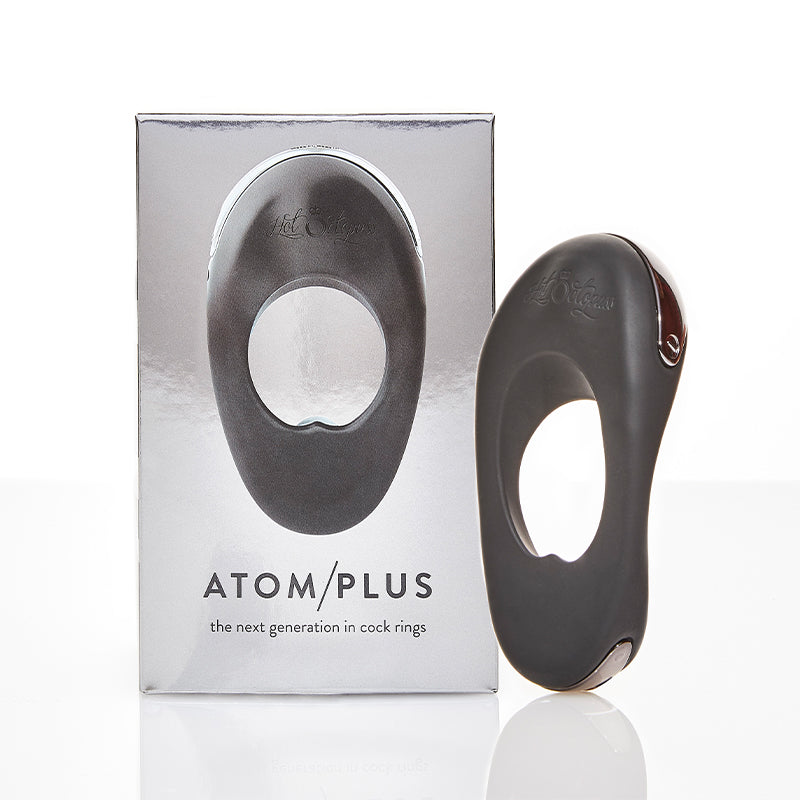 Hot Octopuss Atom Plus Rechargeable Vibrating Cock Ring Black-Pinkfoxxx