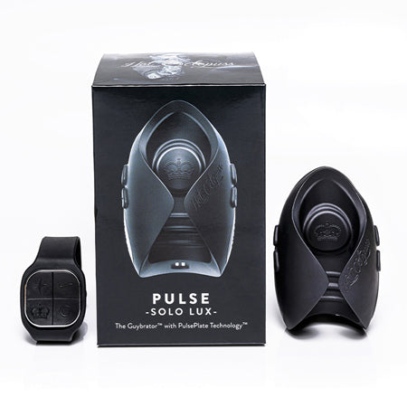Hot Octopuss Pulse Solo Lux Rechargeable Remote-Controlled Vibrating Stroker Black-Pinkfoxxx