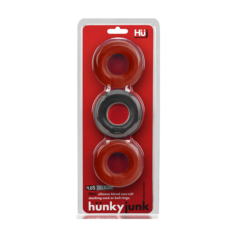 Hunkyjunk HUJ3 C-Ring 3-Pack-Pinkfoxxx