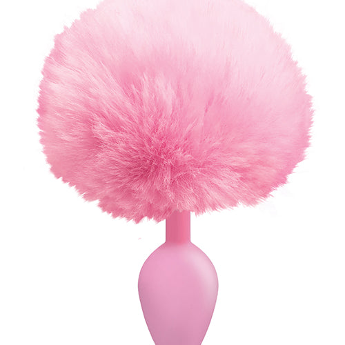 THE 9'S COTTONTAILS SILICONE BUNNY TAIL BUTT PLUG PINK - IB2641