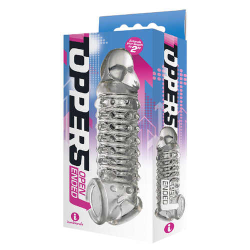 THE 9S TOPPERS OPEN ENDED PENIS EXTENDER CLEAR - IB2675