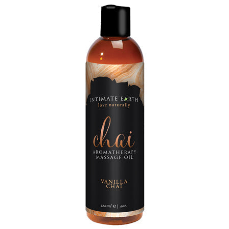Intimate Earth Vanilla Chai Aromatherapy Massage Oil 4 oz.-Pinkfoxxx