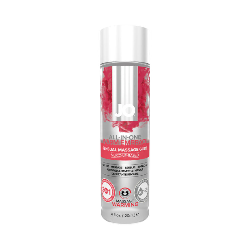 JO All-In-One Massage Glide - Warming (Silicone-Based) 4 fl oz / 120 ml-Pinkfoxxx