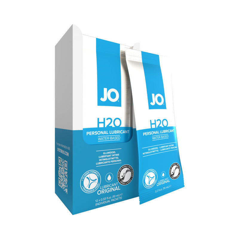 JO H2O Original Water-Based Personal Lubricant 10 mL Foil 12-Pack-Pinkfoxxx