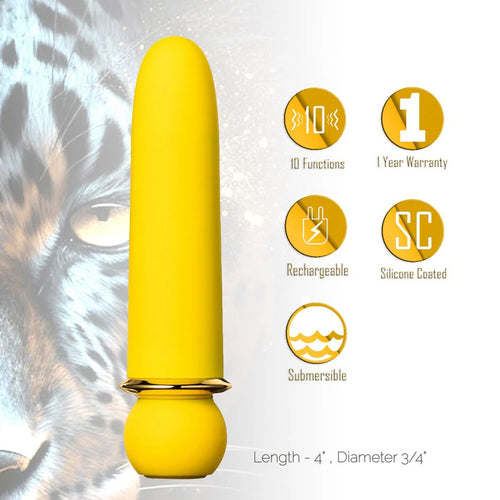 JAGUAR POWERFUL BULLET YELLOW RECHARGEABLE - MTMA2401YEL