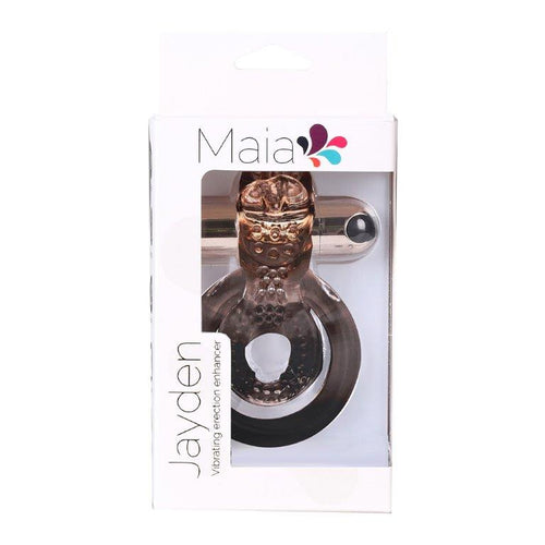 JAYDEN ROSE GOLD RECHARGEABLE VIBRATING ERECTION RING - MTMA1720RG