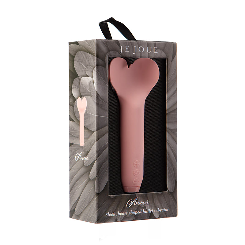 Je Joue Amour Rechargeable Silicone Heart-Shaped Fluttering Tip Bullet Vibrator-Pinkfoxxx