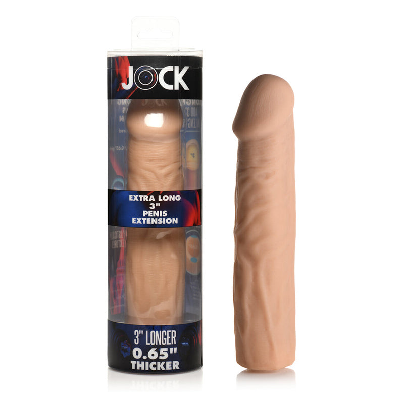 Jock Extra Long Penis Extension Sleeve 3in Light-Pinkfoxxx