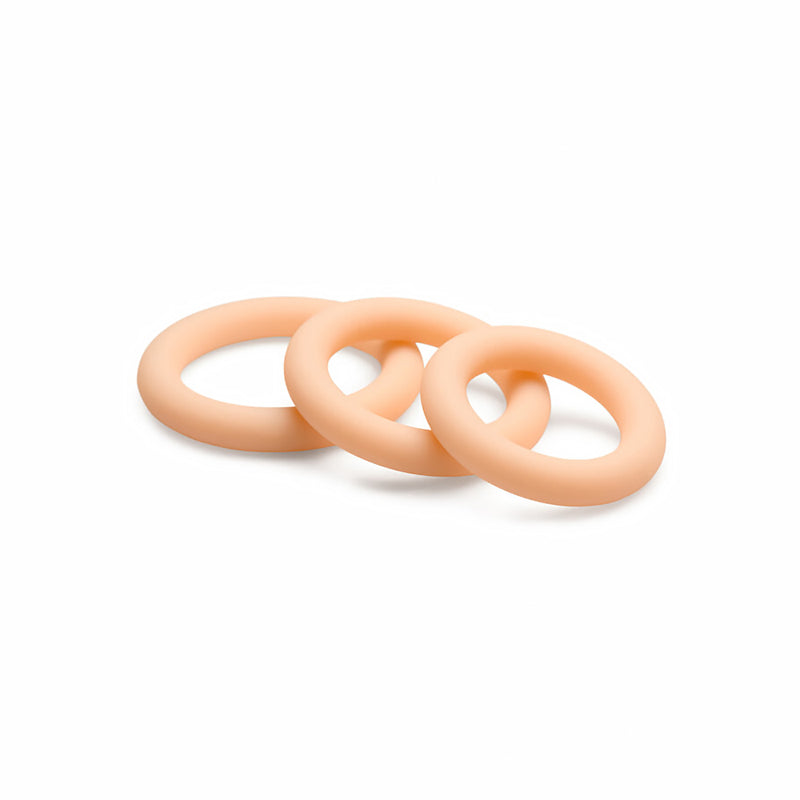 Jock Silicone Cock Ring 3-Piece Set Light-Pinkfoxxx