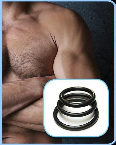 RUBBER COCK RINGS 3 PACK - KL673