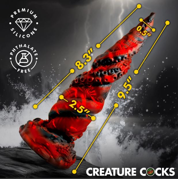 KRAKEN SPAWN TENTACLE SILICONE DILDO - XRAH848