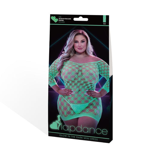 LAPDANCE GLOW IN THE DARK MINI DRESS Q/S - XGLC112GIDX