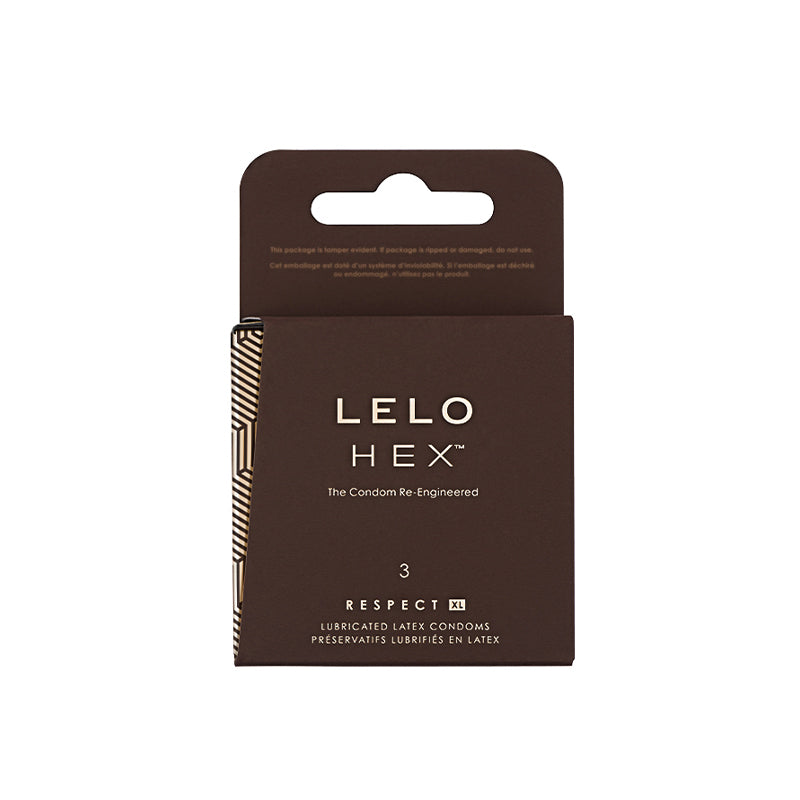 LELO HEX Respect XL Lubricated Latex Condoms-Pinkfoxxx