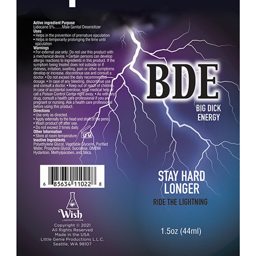 BDE STAY HARD LONGER 1.5 OZ