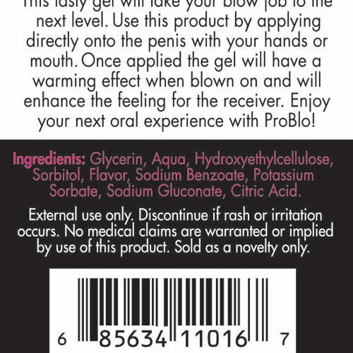 PROBLO ORAL PLEASURE GEL STRAWBERRY 1.5 OZ