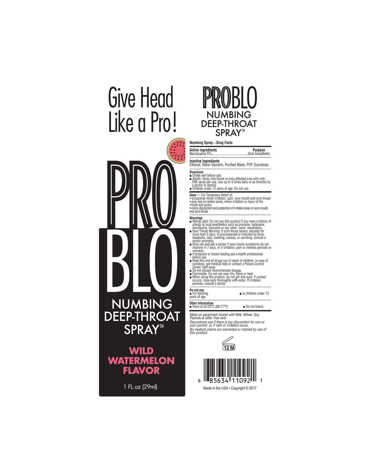 PROBLO DEEP THROAT SPRAY WATERMELON