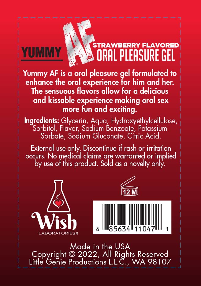 YUMMY AF ORAL PLEASURE GEL STRAWBERRY 2.2OZ