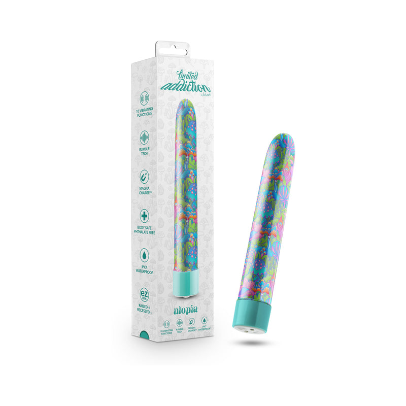Limited Addiction Utopia Rechargeable 7 in. Vibrator Aqua-Pinkfoxxx