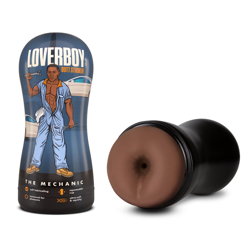 Loverboy The Mechanic Self-Lubricating Anal Stroker Brown-Pinkfoxxx