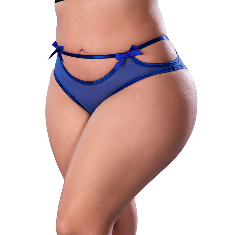 Magic Silk Holidaze Cheeky Boy Short Cobalt Queen Size-Pinkfoxxx