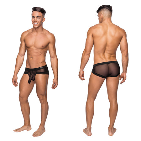 Male Power Hoser Micro Min Hose Shorts Blk Large-Pinkfoxxx