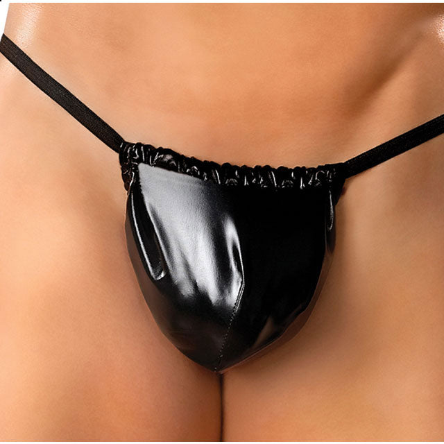 Male Power Liquid Onyx Posing Strap (One Size) Underwear-Pinkfoxxx
