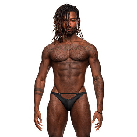 Male Power Magnificence Micro V Thong Black S/M-Pinkfoxxx