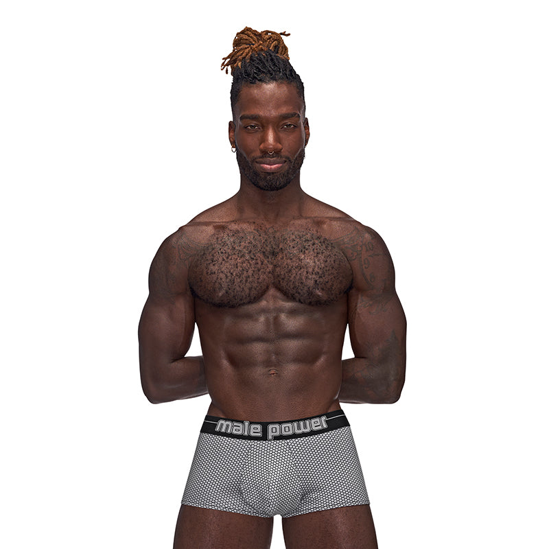 Male Power Sexagon Mini Short Gray XL-Pinkfoxxx