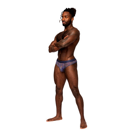 Male Power Sheer Prints Sheer Thong Spatter S/M-Pinkfoxxx