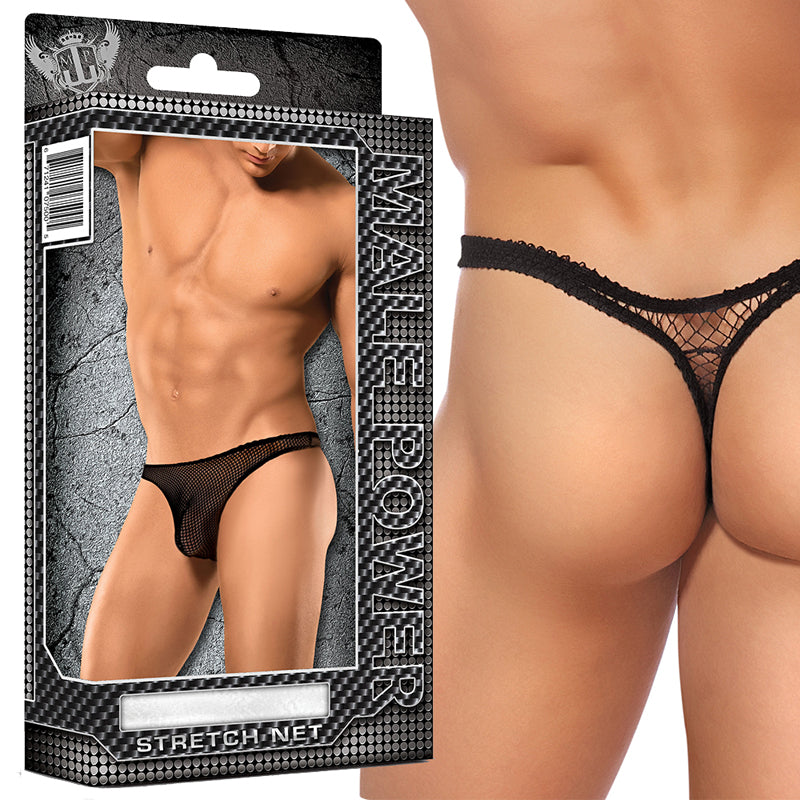 Male Power Stretch Net Bong Thong S/M Underwear-Pinkfoxxx