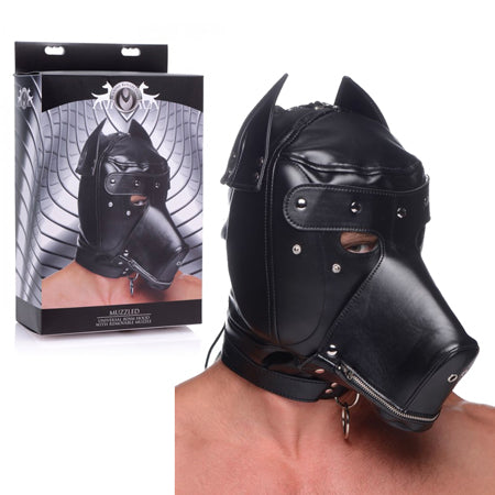 Master Series Muzzled Universal Bdsm Hood With Removeable Muzzle-Pinkfoxxx