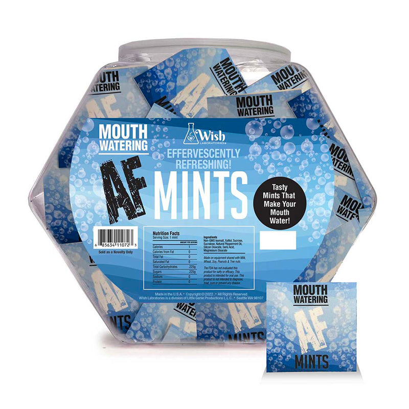 Mouth Watering AF Effervescent Mints 100-Piece Fishbowl Display-Pinkfoxxx