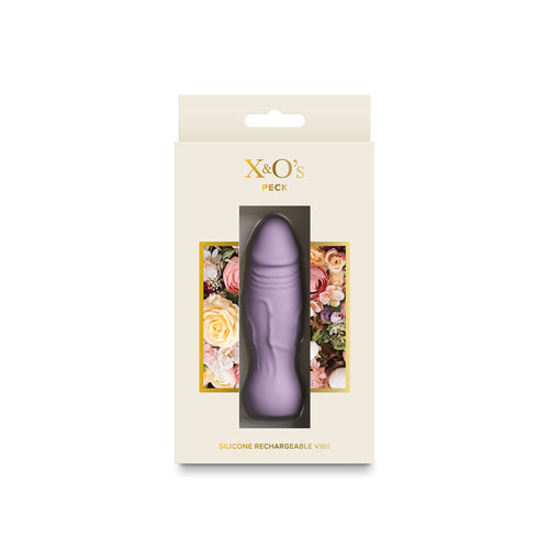 X & O'S PECK LAVENDER SILICONE RECHARGEABLE VIBE - NSN032101